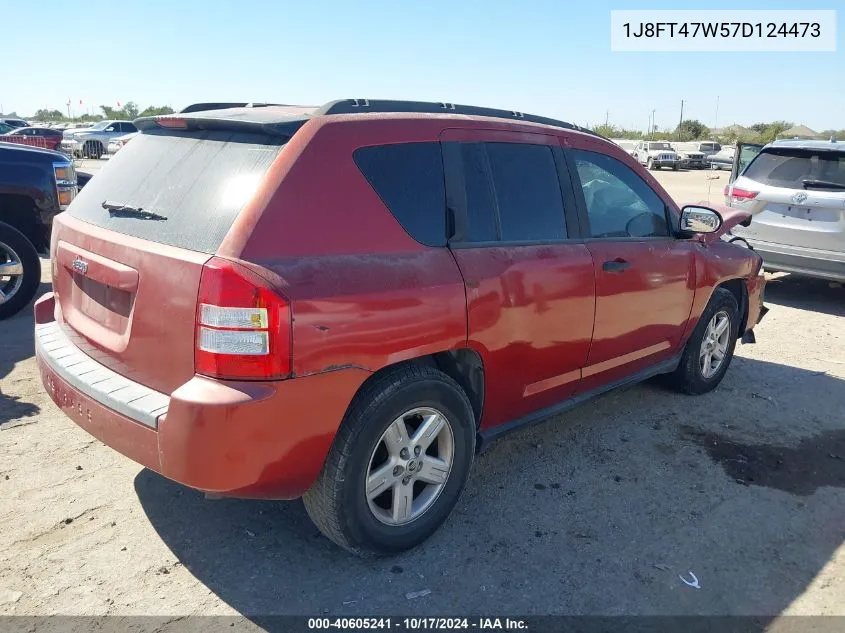 2007 Jeep Compass Sport VIN: 1J8FT47W57D124473 Lot: 40605241