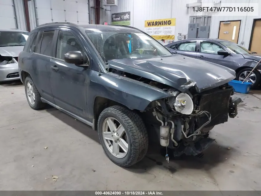 2007 Jeep Compass Sport VIN: 1J8FT47W77D116505 Lot: 40624090