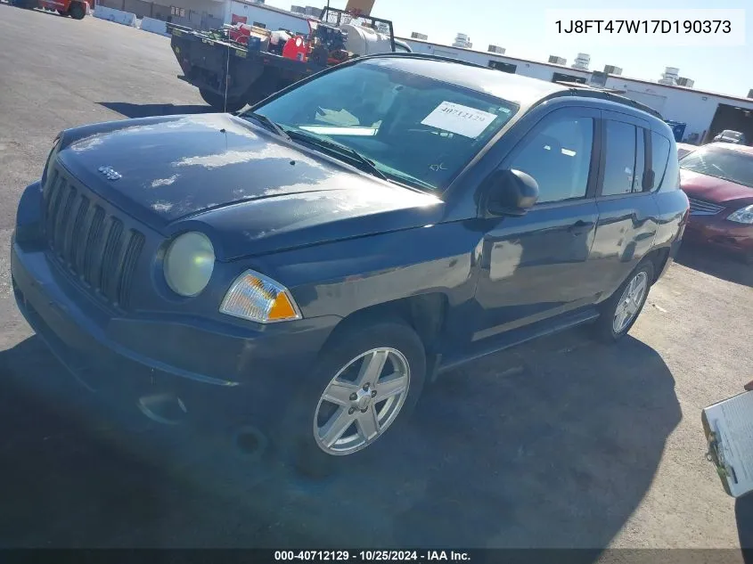 2007 Jeep Compass Sport VIN: 1J8FT47W17D190373 Lot: 40712129