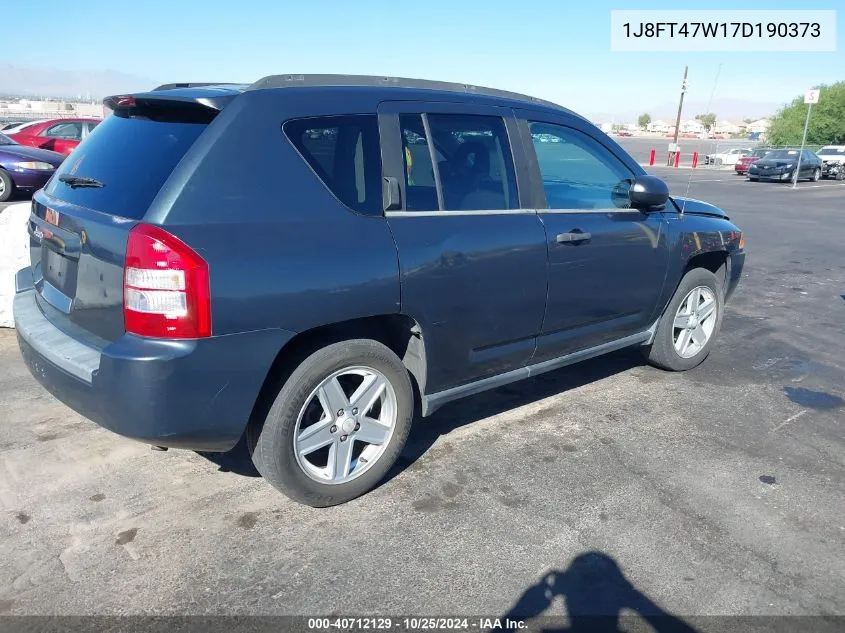 2007 Jeep Compass Sport VIN: 1J8FT47W17D190373 Lot: 40712129