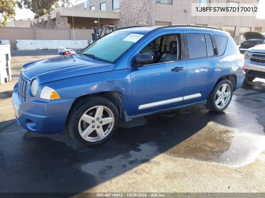 2007 Jeep Compass Limited VIN: 1J8FF57W57D170012 Lot: 40719412