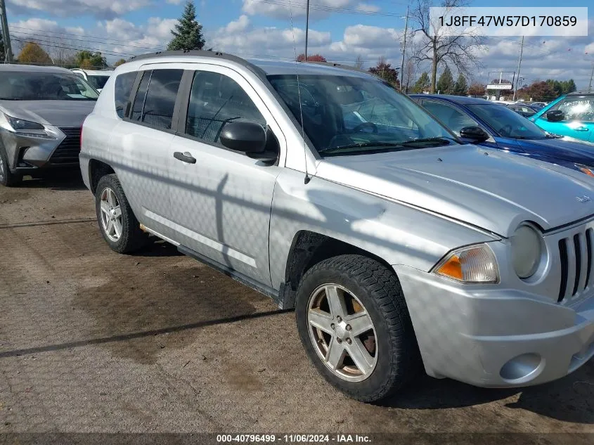 2007 Jeep Compass Sport VIN: 1J8FF47W57D170859 Lot: 40796499