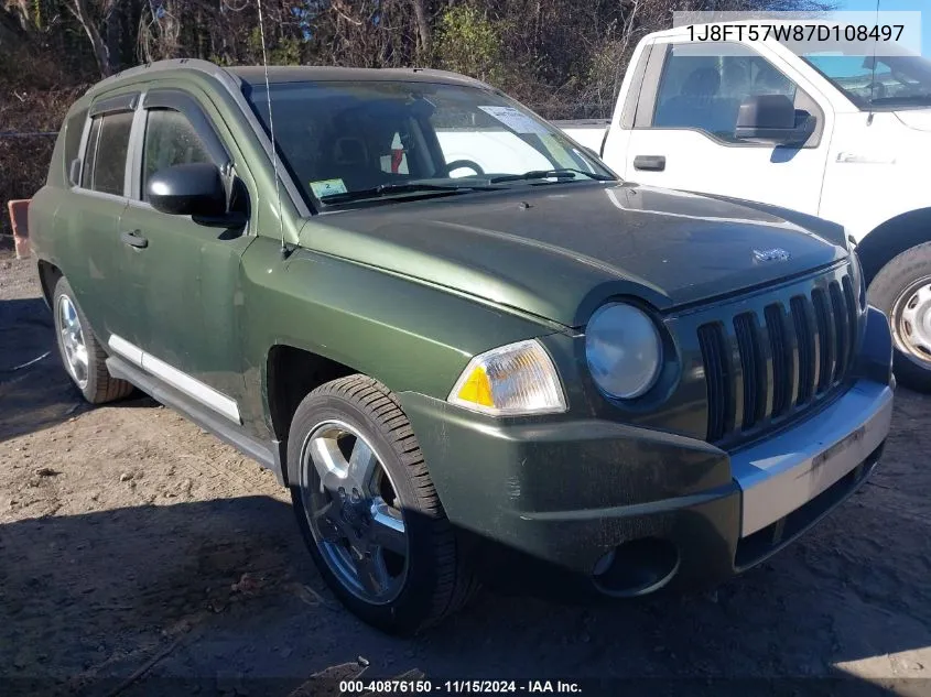 2007 Jeep Compass Limited VIN: 1J8FT57W87D108497 Lot: 40876150