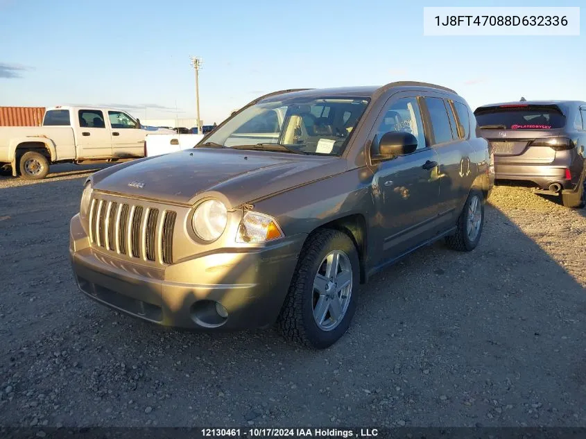 2008 Jeep Compass Sport VIN: 1J8FT47088D632336 Lot: 12130461