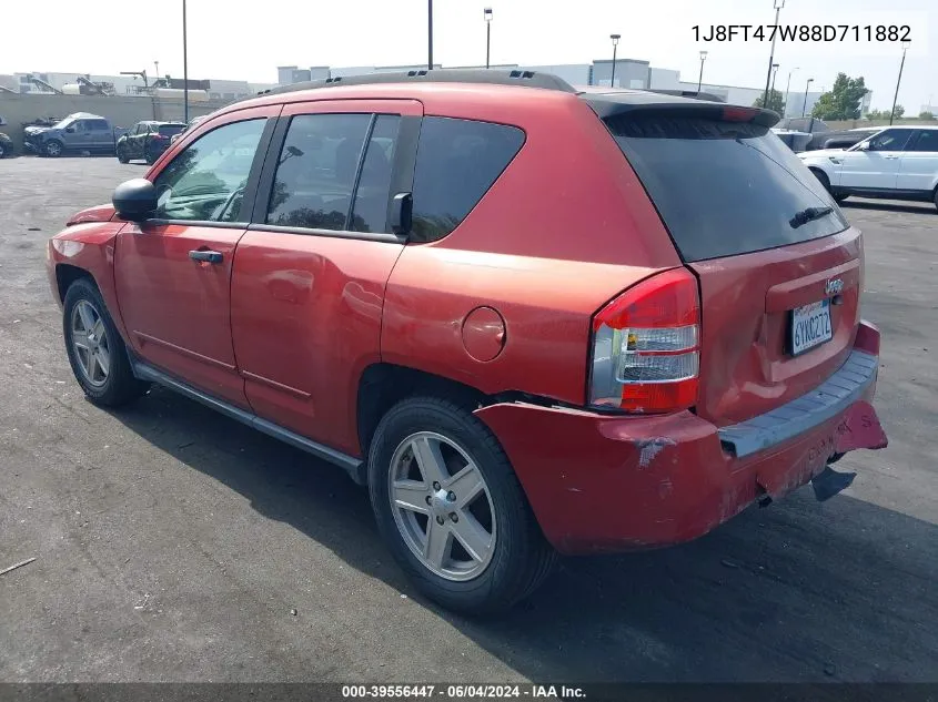 2008 Jeep Compass Sport VIN: 1J8FT47W88D711882 Lot: 39556447