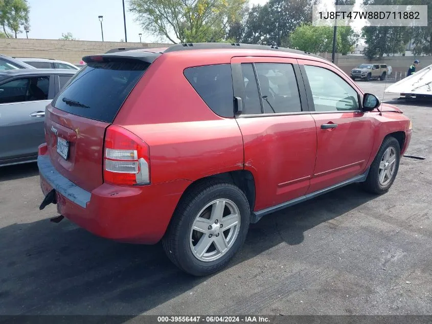 2008 Jeep Compass Sport VIN: 1J8FT47W88D711882 Lot: 39556447