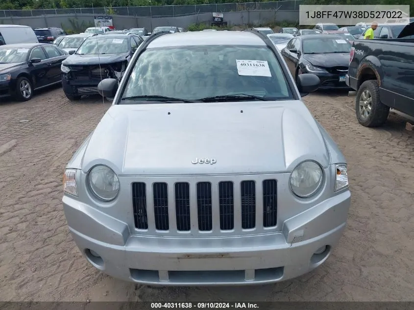 2008 Jeep Compass Sport VIN: 1J8FF47W38D527022 Lot: 40311638