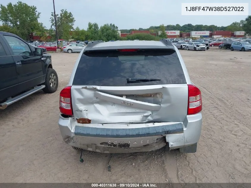 1J8FF47W38D527022 2008 Jeep Compass Sport