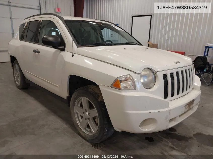 1J8FF47W38D584319 2008 Jeep Compass Sport