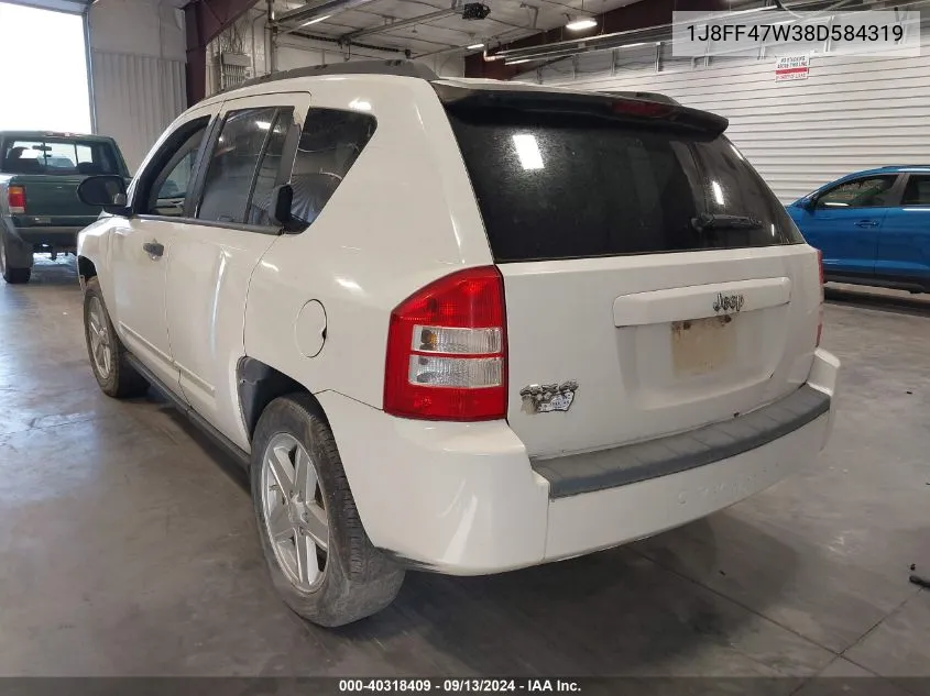 1J8FF47W38D584319 2008 Jeep Compass Sport