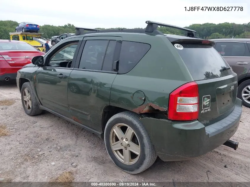 2008 Jeep Compass Sport VIN: 1J8FF47WX8D627778 Lot: 40380590