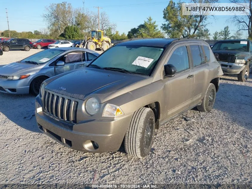 2008 Jeep Compass Sport VIN: 1J8FF47WX8D569882 Lot: 40558876