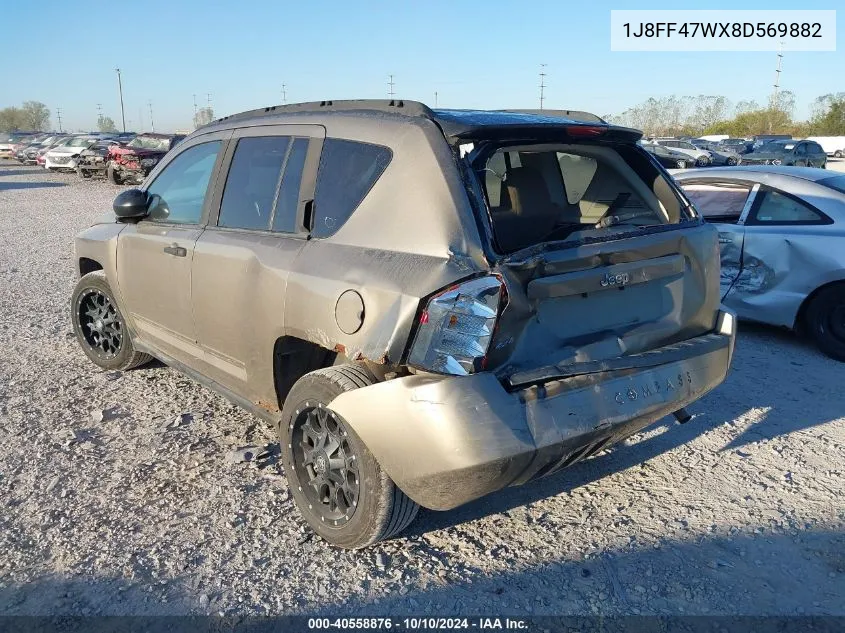 2008 Jeep Compass Sport VIN: 1J8FF47WX8D569882 Lot: 40558876