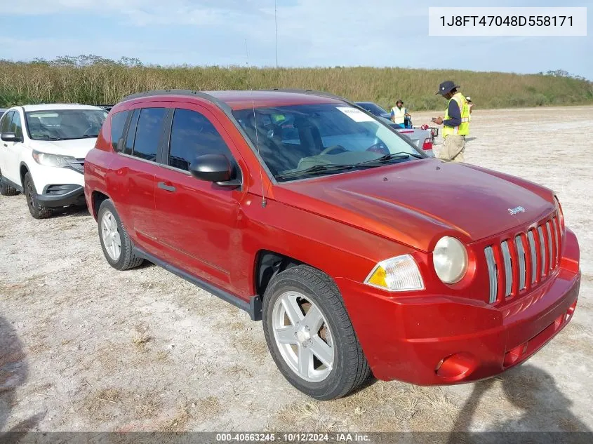 2008 Jeep Compass Sport VIN: 1J8FT47048D558171 Lot: 40563245