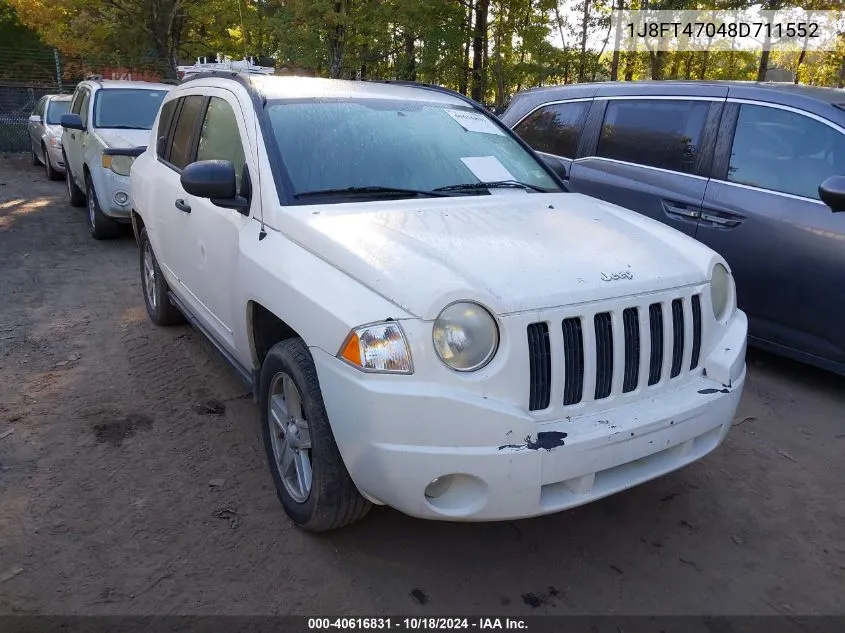 2008 Jeep Compass Sport VIN: 1J8FT47048D711552 Lot: 40616831