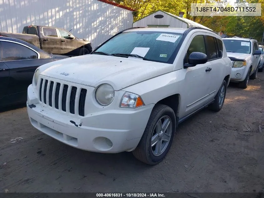 2008 Jeep Compass Sport VIN: 1J8FT47048D711552 Lot: 40616831