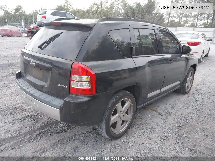 2008 Jeep Compass Limited VIN: 1J8FT57W98D677912 Lot: 40768214