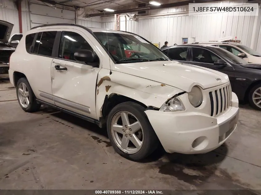 1J8FF57W48D510624 2008 Jeep Compass Limited