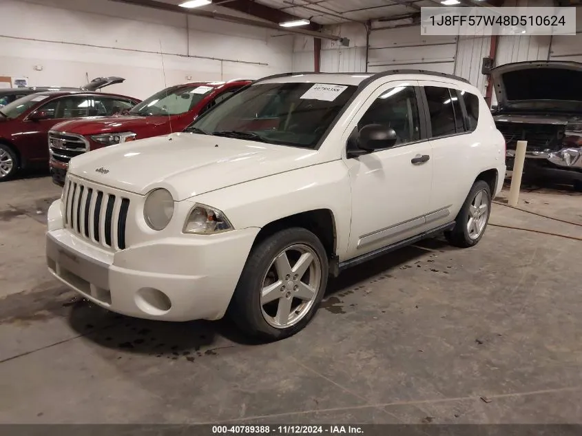 1J8FF57W48D510624 2008 Jeep Compass Limited