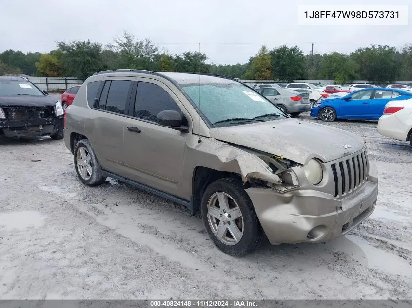 1J8FF47W98D573731 2008 Jeep Compass Sport