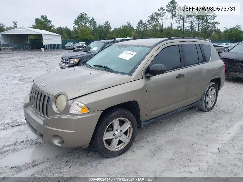 1J8FF47W98D573731 2008 Jeep Compass Sport