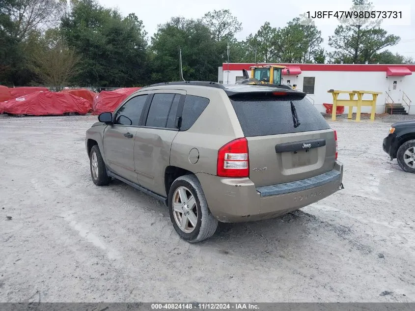 1J8FF47W98D573731 2008 Jeep Compass Sport