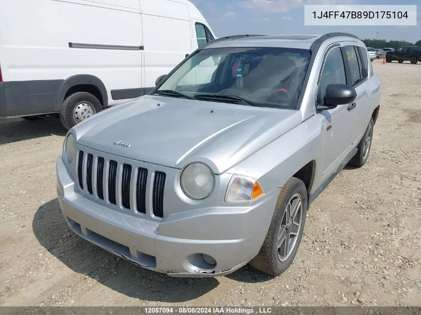 2009 Jeep Compass Sport VIN: 1J4FF47B89D175104 Lot: 12057094