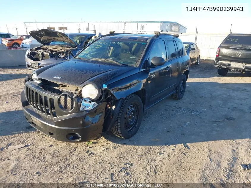 2009 Jeep Compass Sport/North VIN: 1J4FF47B99D239943 Lot: 12131648