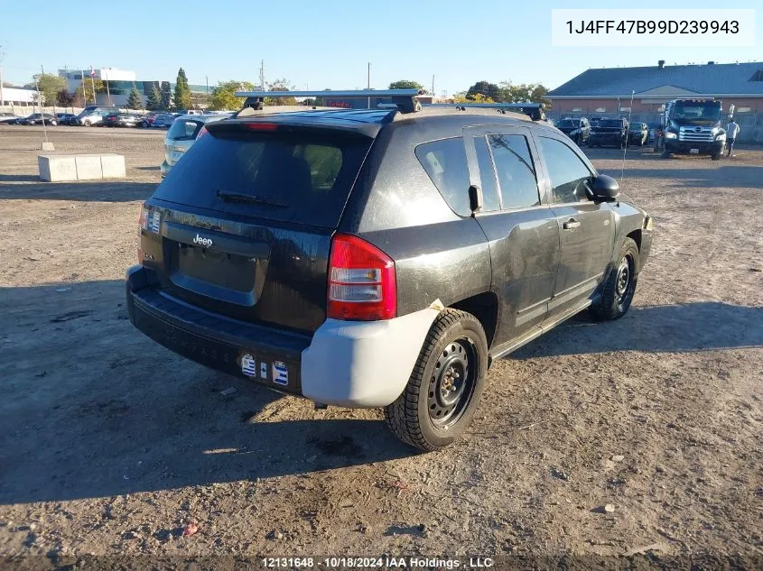 2009 Jeep Compass Sport/North VIN: 1J4FF47B99D239943 Lot: 12131648