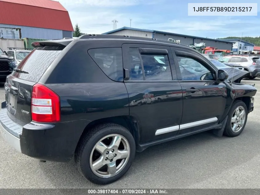 2009 Jeep Compass Limited VIN: 1J8FF57B89D215217 Lot: 39817404