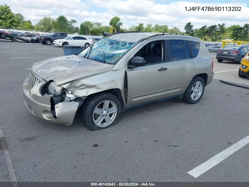 1J4FF47B69D113202 2009 Jeep Compass Sport