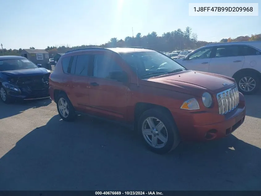 2009 Jeep Compass Sport VIN: 1J8FF47B99D209968 Lot: 40676669