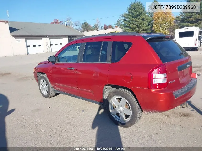 2009 Jeep Compass Sport VIN: 1J8FF47B99D209968 Lot: 40676669