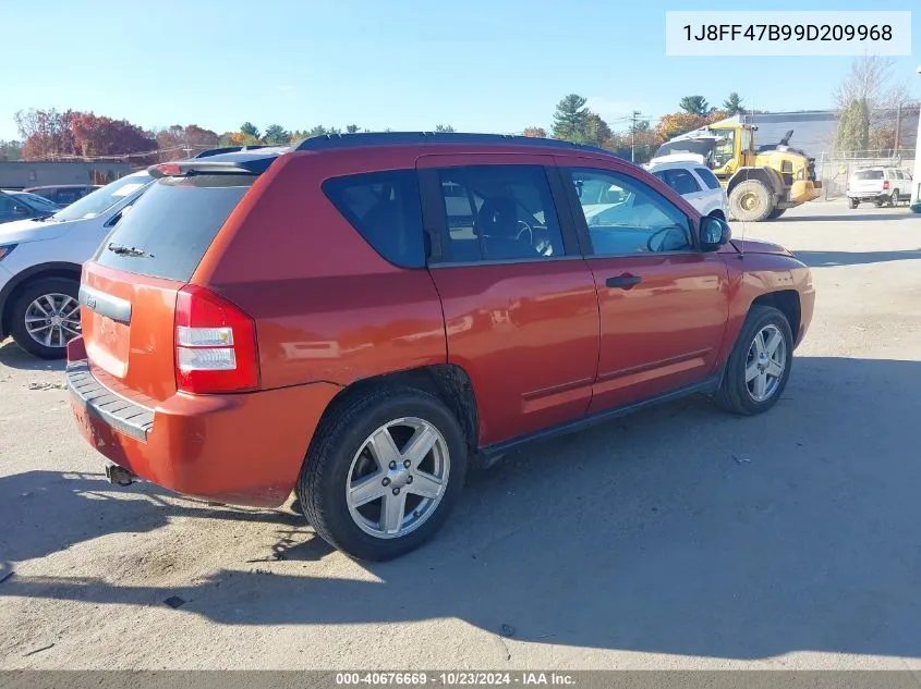 2009 Jeep Compass Sport VIN: 1J8FF47B99D209968 Lot: 40676669