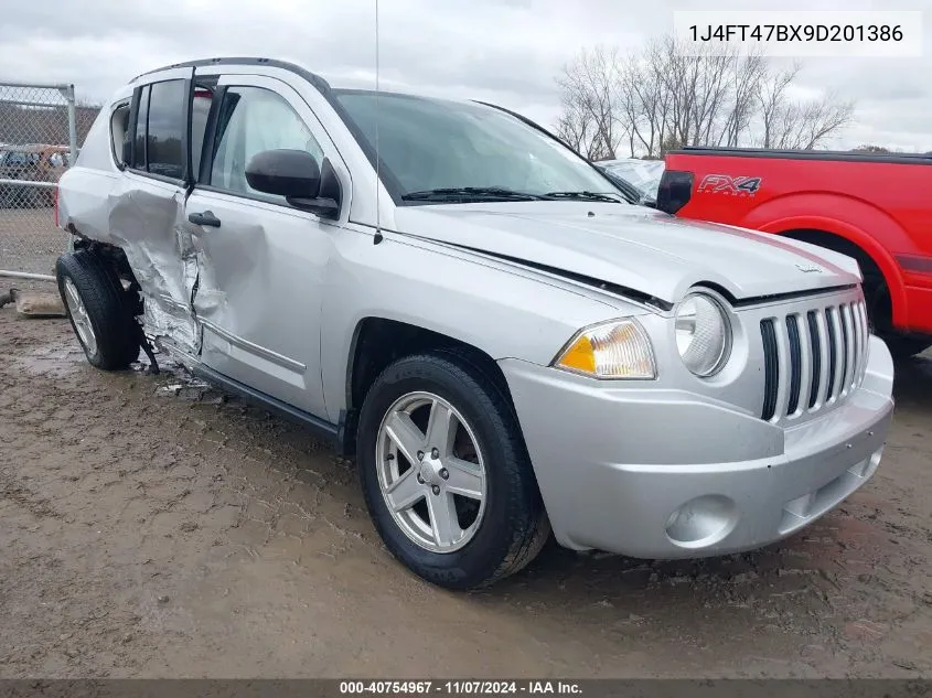 2009 Jeep Compass Sport VIN: 1J4FT47BX9D201386 Lot: 40754967