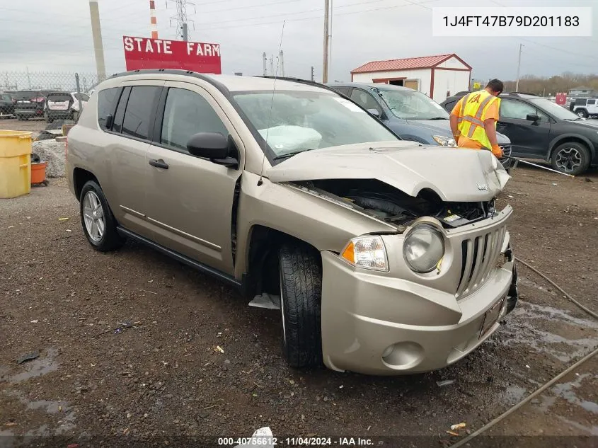 2009 Jeep Compass Sport VIN: 1J4FT47B79D201183 Lot: 40756612