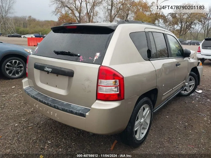 2009 Jeep Compass Sport VIN: 1J4FT47B79D201183 Lot: 40756612