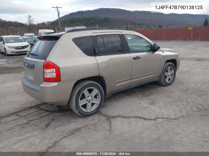 2009 Jeep Compass Sport VIN: 1J4FF47B79D138125 Lot: 40908578