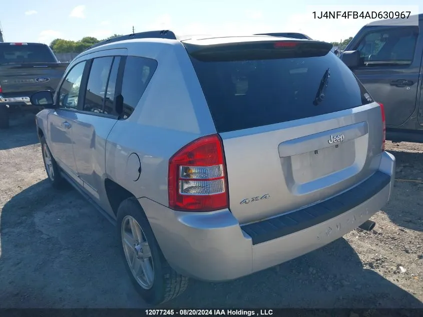 2010 Jeep Compass Sport/North VIN: 1J4NF4FB4AD630967 Lot: 12077245