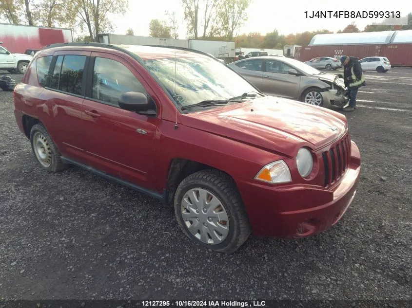 2010 Jeep Compass Sport VIN: 1J4NT4FB8AD599313 Lot: 12127295