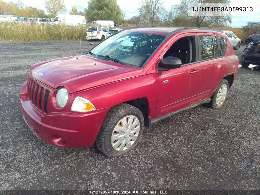 2010 Jeep Compass Sport VIN: 1J4NT4FB8AD599313 Lot: 12127295