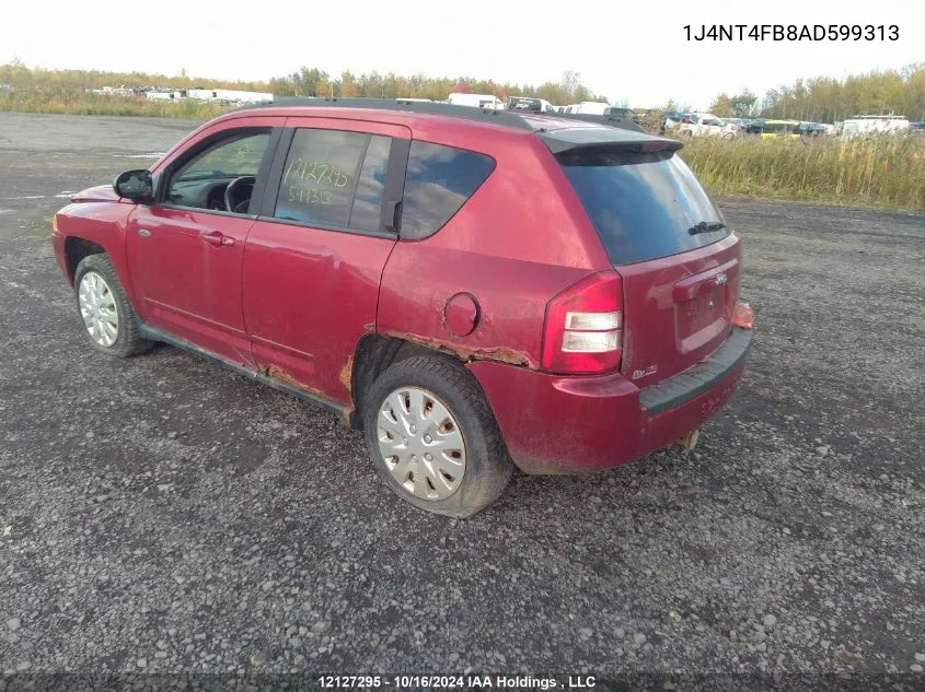 2010 Jeep Compass Sport VIN: 1J4NT4FB8AD599313 Lot: 12127295