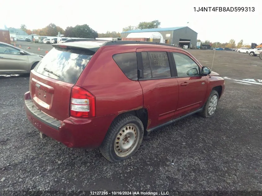 2010 Jeep Compass Sport VIN: 1J4NT4FB8AD599313 Lot: 12127295