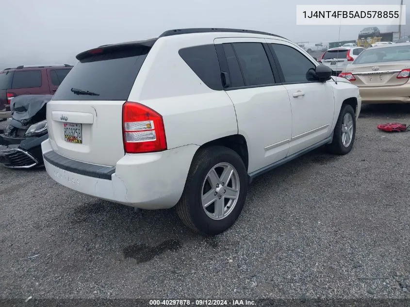 2010 Jeep Compass Sport VIN: 1J4NT4FB5AD578855 Lot: 40297878