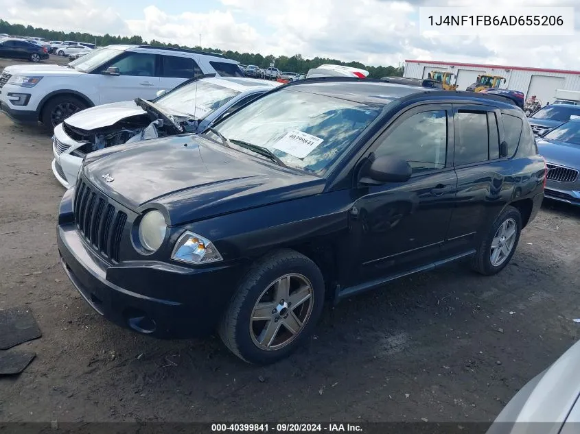 2010 Jeep Compass Sport VIN: 1J4NF1FB6AD655206 Lot: 40399841