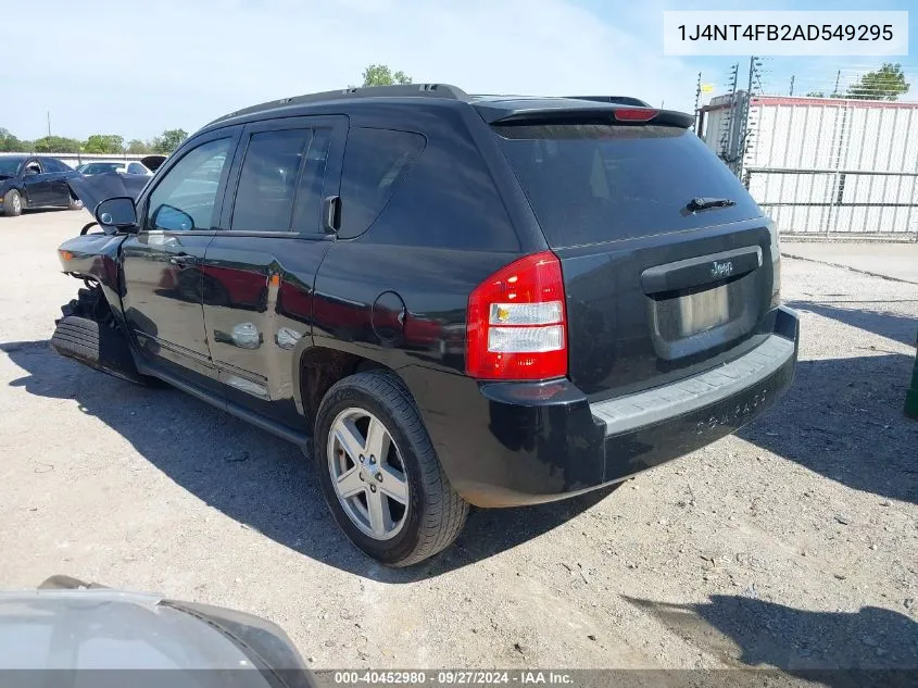 2010 Jeep Compass Sport VIN: 1J4NT4FB2AD549295 Lot: 40452980