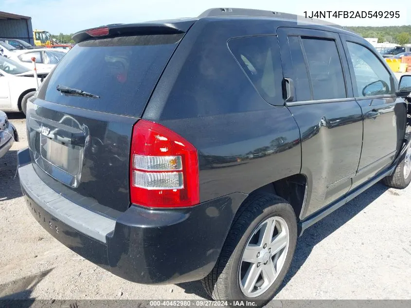 2010 Jeep Compass Sport VIN: 1J4NT4FB2AD549295 Lot: 40452980