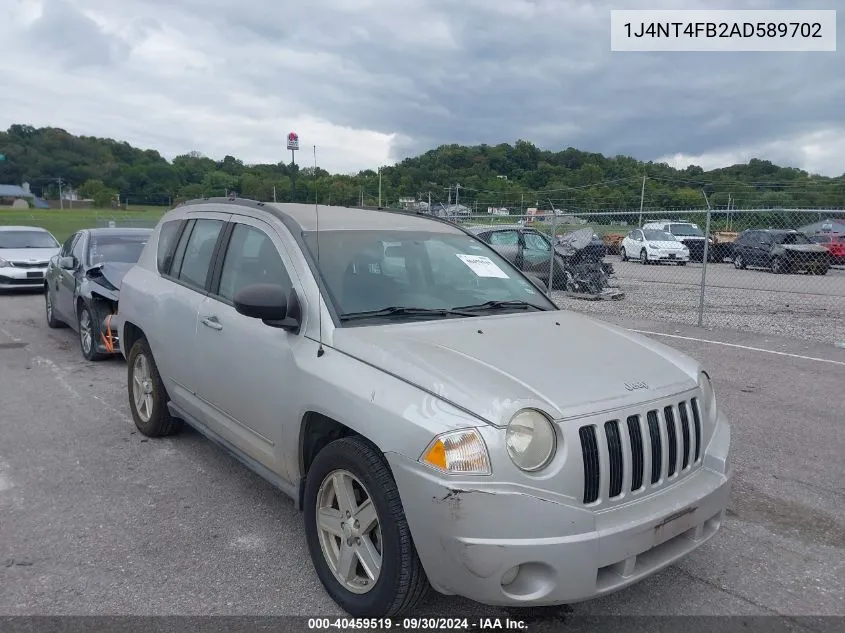 2010 Jeep Compass Sport VIN: 1J4NT4FB2AD589702 Lot: 40459519