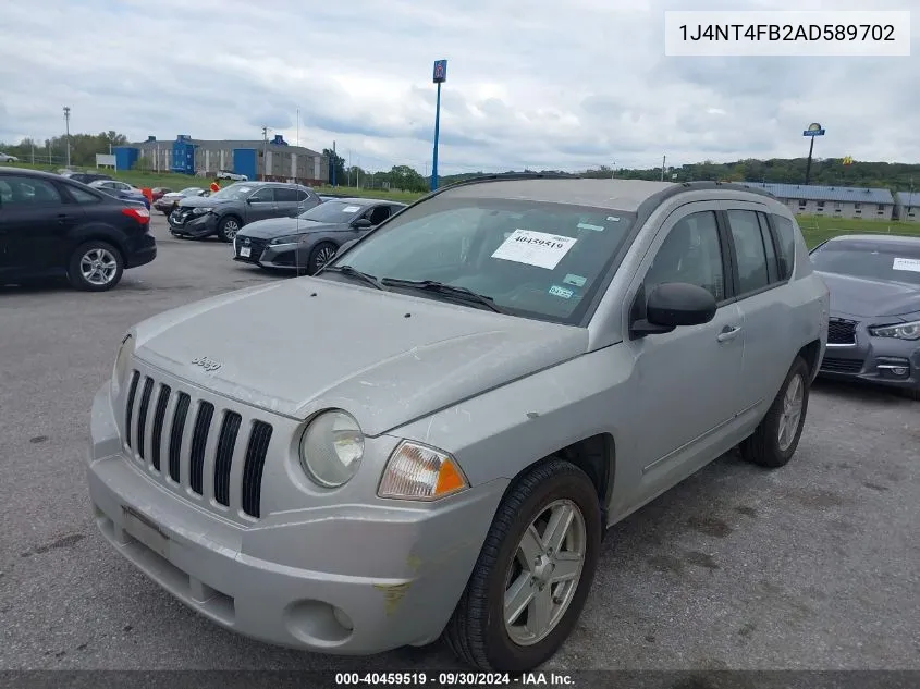 2010 Jeep Compass Sport VIN: 1J4NT4FB2AD589702 Lot: 40459519