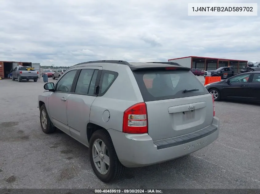 2010 Jeep Compass Sport VIN: 1J4NT4FB2AD589702 Lot: 40459519